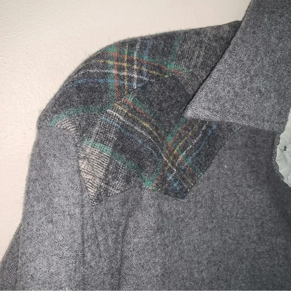 Pendleton 100% Virgin Wool Plaid Grey Long Sleeve Western Style Snap  Up Shirt M - Picture 7 of 9